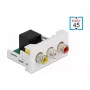 DeLOCK Easy 45 modulis 3 x RCA lizdas (mama) į RJ45 lizdą (mama) 22,5 x 45 mm