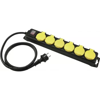 EUROLITE 30240158 – 6 lizdų IP44 apsaugotas ilgintuvas su 10 m laidu