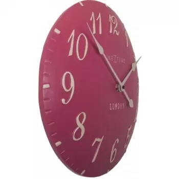 NeXtime laikrodis 3084rz London Arabic, Ø34.5 cm, sieninis, rožinė/balta