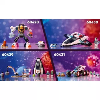 LEGO City statybinis žaislas Kosminis laivas 60430 – 240 dalių, 1 minifigūrėlė, nuo 6 metų, 170×220×40 mm