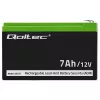 Qoltec 53076 AGM baterija | 12V | 7Ah | Apsaugos sistemoms