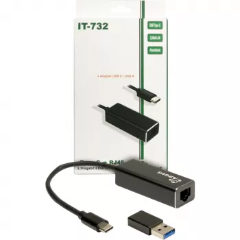 Ethernet adapterius Inter-Tech IT-732 2500 Mbit/s USB Type-C laidinis
