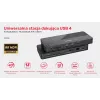 Docking stotelė UNITEK D1079A USB4 juoda 100W galios tiekimas