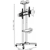 Mobilus televizoriaus stovas TB TB-ST1 iki 75 colių (maks. 45 kg), VESA 600x400