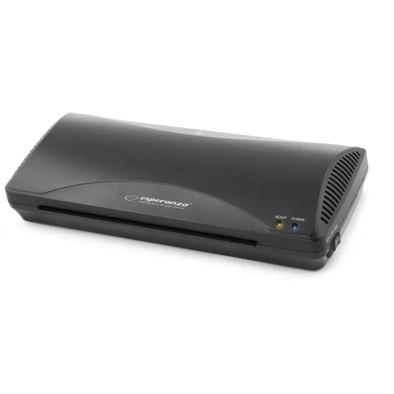 Šalto/karšto laminavimo aparatas ESPERANZA EFL001 – A4, 24 cm maks. plotis, 80–125 µm plėvelė, 250 mm/min, 0,6 mm storis