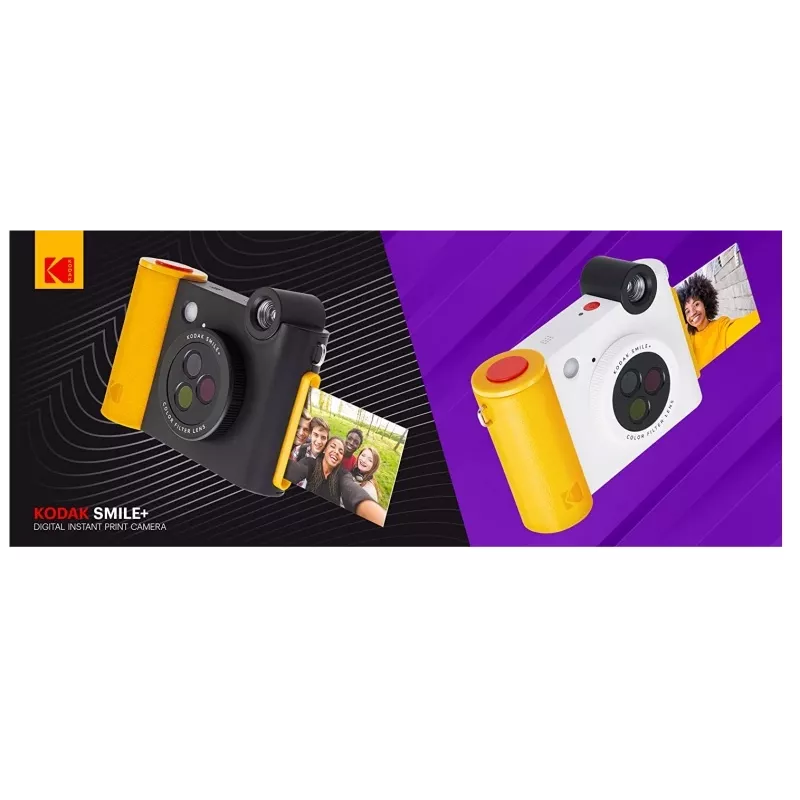 Momentinė spausdinimo kamera Kodak SMILE+ rožinė – 2x3 col. ZINK nuotraukos, įkraunama baterija