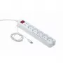 Apsauginis filtras Gembird PCW-MS-2G Baltas 5 AC lizdai 250V 1,8m