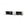 TV spintelė Cama Meble SOHO 180x43x37 cm – kašmyro spalvos viršus, juodas rėmas