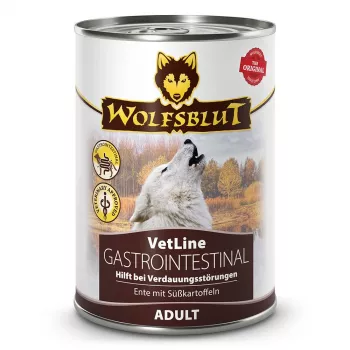 WOLFSBLUT VetLine Gastrointestinal Duck šlapias šunų ėdalas - 395g