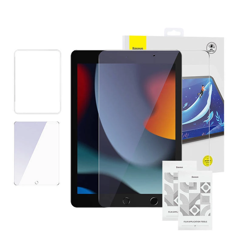 Grūdintas stiklas Baseus Crystal 0,3 mm, skirtas iPad Pro/Air3 10,5 / iPad 7/8/9 10,2 (2 vnt.)