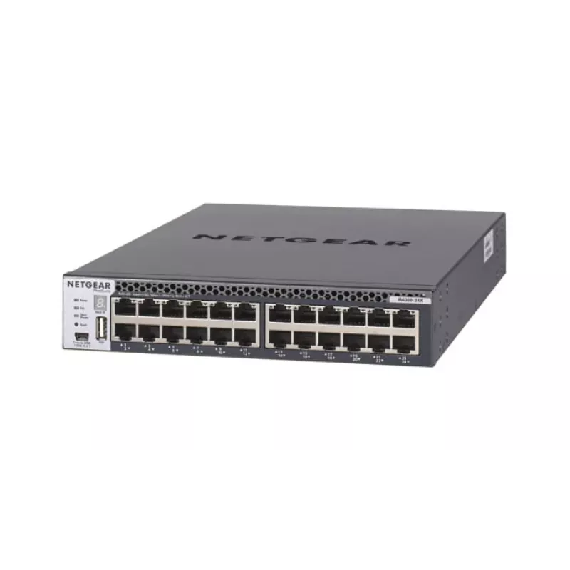 NETGEAR M4300-24X valdomas L3 10G Ethernet (100/1000/10000) 1U juodas