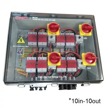 PV kombinatorinė dėžė CNC NV822553 DC 10 įėjimų 10 išėjimų IP66