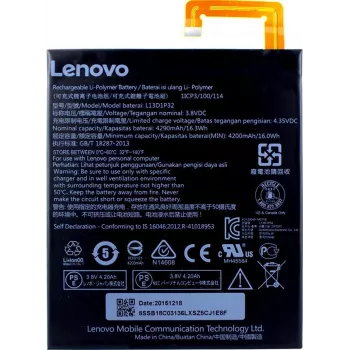 Įkraunama baterija nešiojamam kompiuteriui Lenovo L13D1P32 4290mAh