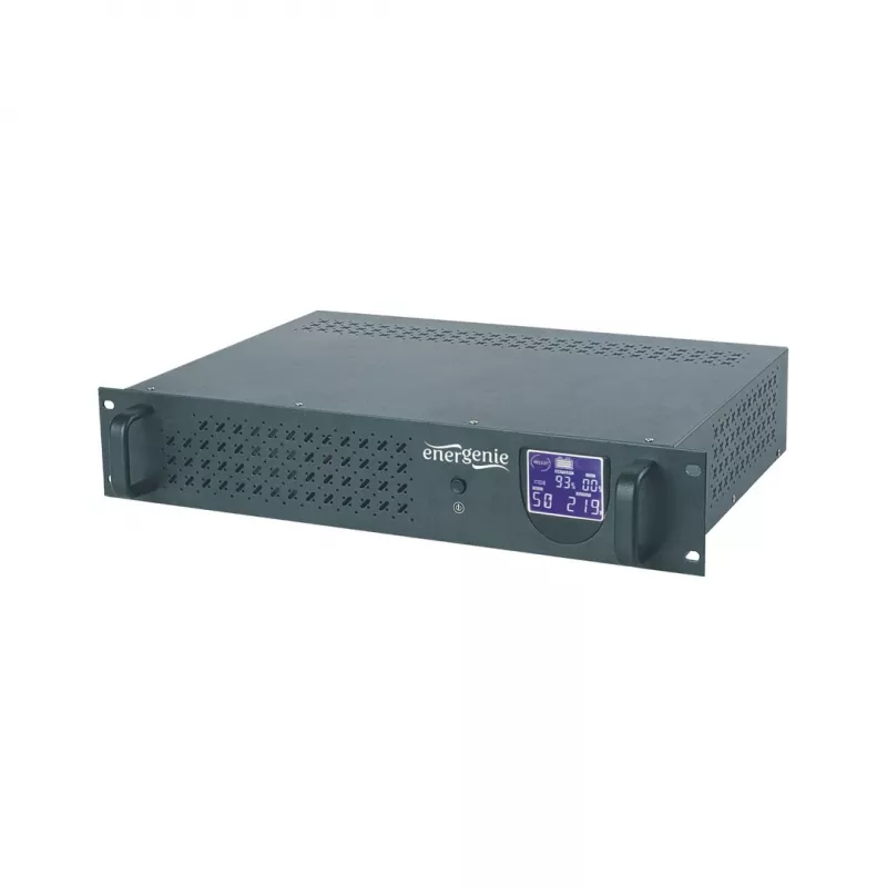 Gembird UPS stovo 19'' 3.4U 1500VA, 4x IEC 230V išėjimai, IEC14 įėjimas, RJ11, USB, LCD, Line-Interactive 1.5 kVA 900 W 4 lizdai