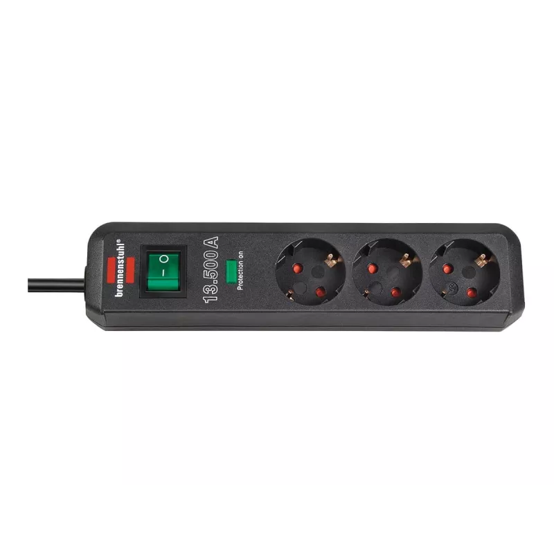 Brennenstuhl Eco-Line apsauginis filtras su 3 kištukiniais lizdais – antracitas (1158810315)