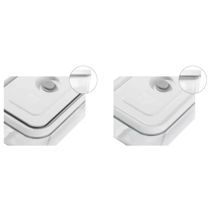 Maisto laikymo indas ZWILLING 36803-100-0 stačiakampis stiklinis 0,35 L, pilkas, sandarus, sukraunamas