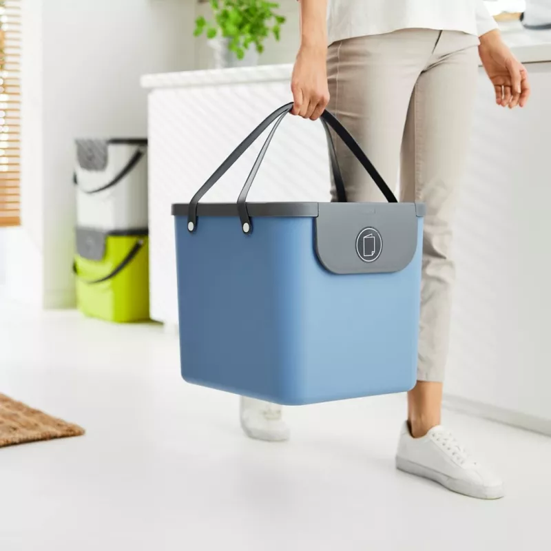 Plastikinė dėžė Rotho Albula 40 L stačiakampė, mėlyna