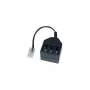 Helos telefono adapteris RJ-11 (kištukas) į TAE-NFN (lizdas) - 10 cm - Juoda