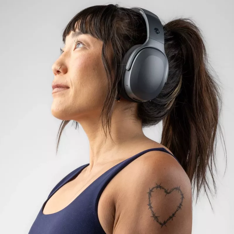 Skullcandy Crusher 540 Active S6EVW-T992 ausinės su Sensory Bass, belaidės ir laidinės, Bluetooth, 40 val. veikimas, sulankstomos, Black Coal