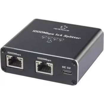 Renkforce RF-GES-400 tinklo jungiklis RJ45 4 prievadai USB maitinimas (RF-6739680)