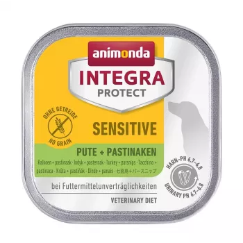 Šlapias šunų ėdalas animonda Integra Protect Turkey & Parsnips 150 g – suaugusiems, monoproteininis, be grūdų ir sojos