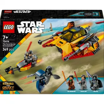 LEGO Star Wars Liepsnos greitaeigis 75414 sniego transporto priemonės rinkinys – 349 detalės, 3 minifigūrėlės, nuo 7 metų
