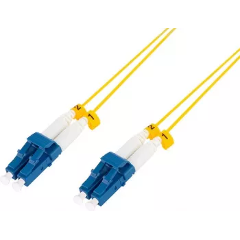 LOGILINK šviesolaidinis plonas pataikinis laidas OS2 LC-LC duplex vienmodis geltonas 3 m