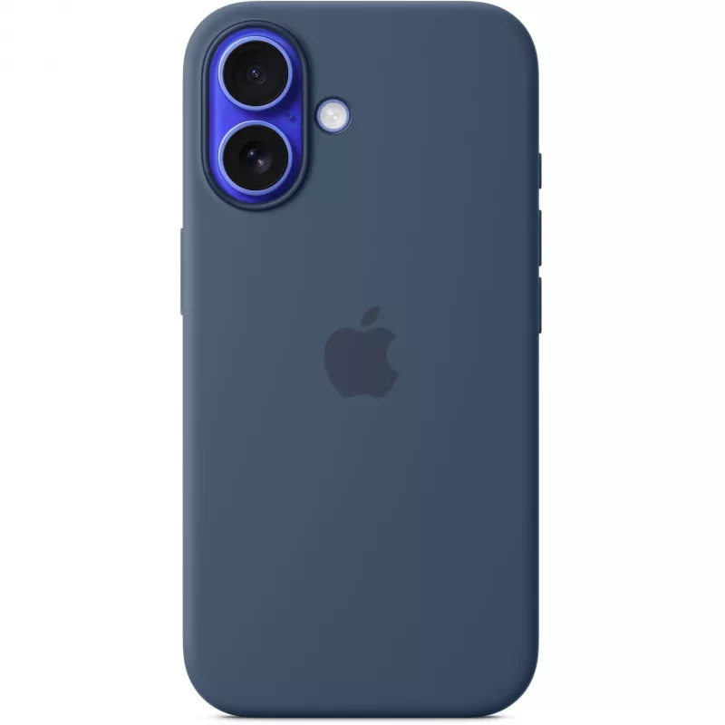 Apple MYY23ZM/A silikoninis dėklas su MagSafe, skirtas iPhone 16, mėlynas (Denim)