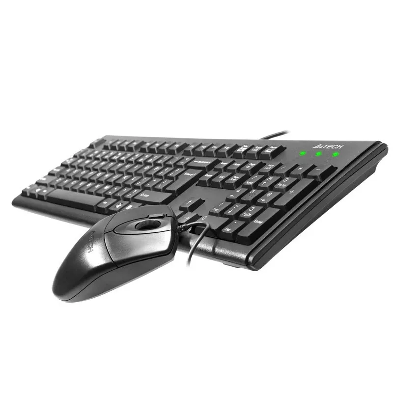 A4Tech KM-72620D - Klaviatūros ir pelės rinkinys - USB - US - Juoda