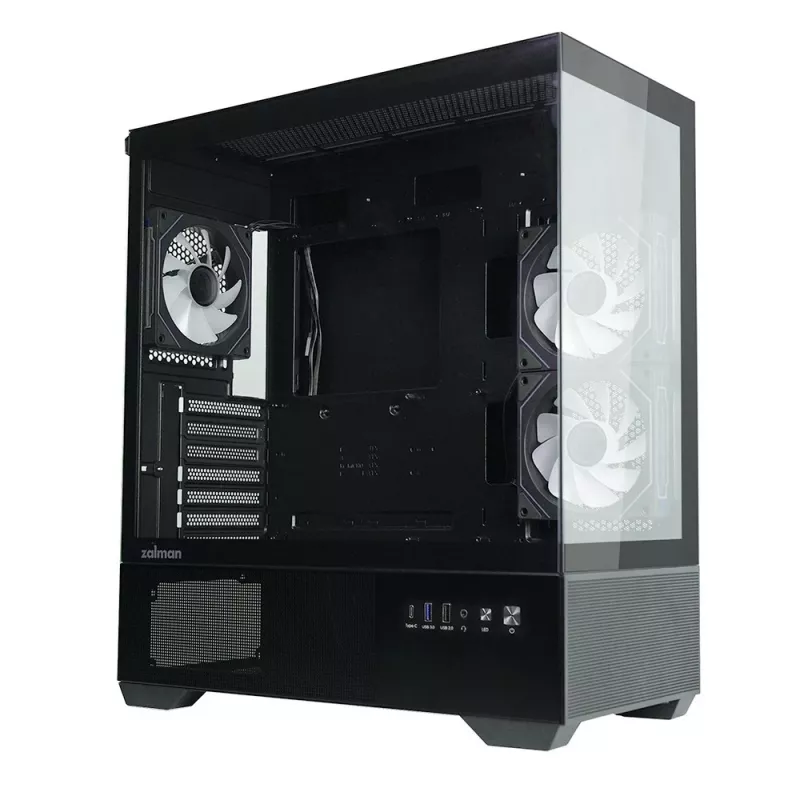 Korpusas PC CHRONIX V2 Mid Tower ARGB ventiliatoriai x3 juodas