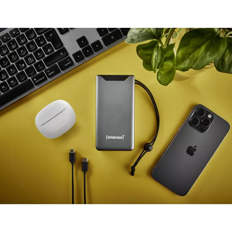 Power bank Intenso 7332054 – 20000 mAh, PD 3.0 ir QC 3.0, 20 W, USB-A + USB-C, pilka