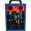 Elektrinis ventiliatorinis šildytuvas BLAUPUNKT EH7010 — 2000 W, nerūdijančio plieno elementas, IPX4, naudojamas ant grindų, iki 22 m², juoda/mėlyna/raudona