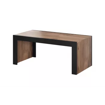 Kavos staliukas Cama Meble MILA 120x60x50 cm Wotan ąžuolo viršus, juodas rėmas