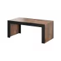 Kavos staliukas Cama Meble MILA 120x60x50 cm Wotan ąžuolo viršus, juodas rėmas