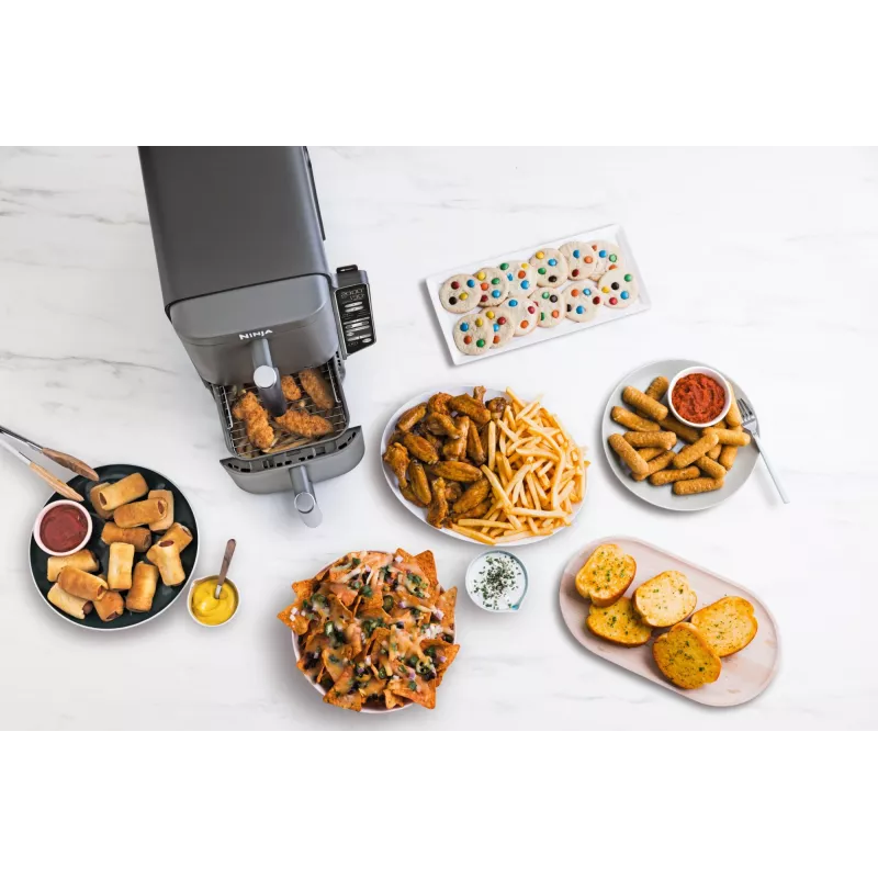 Ninja Double Stack XL oro gruzdintuvė 2 skyriai su temperatūros zondeliu SmartCook 9,5 L SL451EU
