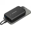 Powerbank 20.000 mAh su integruotu USB-C laidu 13 cm, 30 W (juoda, 20 Ah, 1x USB-A, 2x USB-C, PD, QC)