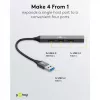 Goobay USB Hub 74456 4 prievadų USB-A 5000 Mbit/s šviesiai pilkas