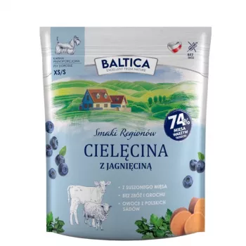 BALTICA regional flavours Small breeds jautiena su ėriena - sausas šunų maistas - 1kg