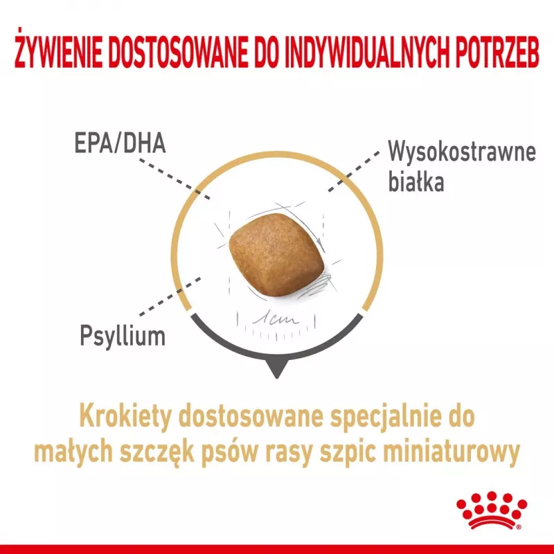 Sausas šunų ėdalas Royal Canin Pomeranian Adult 3 kg – suaugusiems Pomeranijos špicams