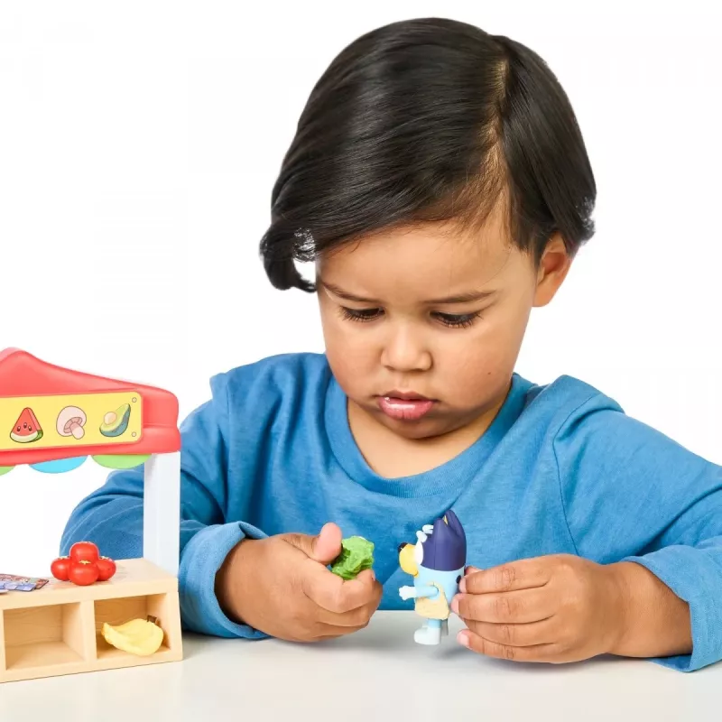 Mini Bluey maisto prekių parduotuvėlės figūrėlių rinkinys TMTOYS BLU17555 – mažos figūrėlės vaidmenų žaidimams
