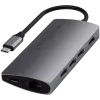 Satechi Aliumininis Adapteris V2 USB-C (USB-C, 3x USB-A, 4K HDMI, SD/microSD kortelių skaitytuvas, Ethernet) (žvaigždžių pilka)