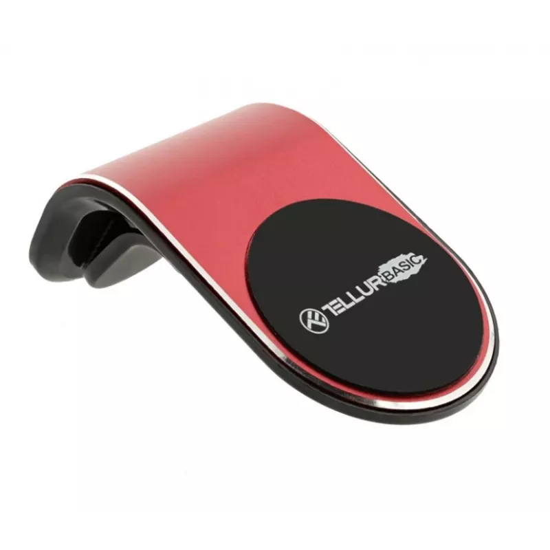 Automobilinis telefono laikiklis Tellur MCM7 magnetinis prie ventiliacijos grotelių, raudonas