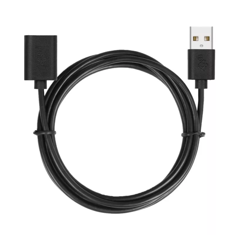 USB ilginimo laidas AM-AF 1,8 m juodas
