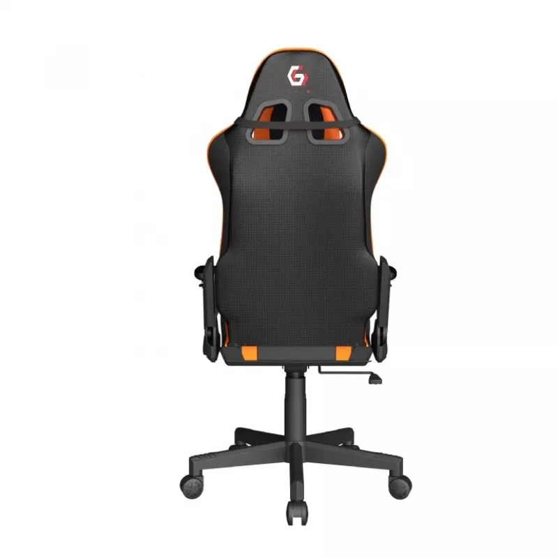 Žaidimų kėdė GEMBIRD GC-SCORPION-04X juoda-oranžinė, ergonomiškas dizainas, reguliuojamas aukštis, aukšta nugara