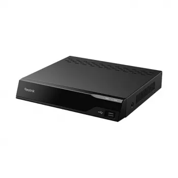 Tinklinis vaizdo registratorius Reolink RP-PN8-NHD — 8 kanalų PoE NVR, 4K raiška, SATA iki 32 TB, juodos spalvos