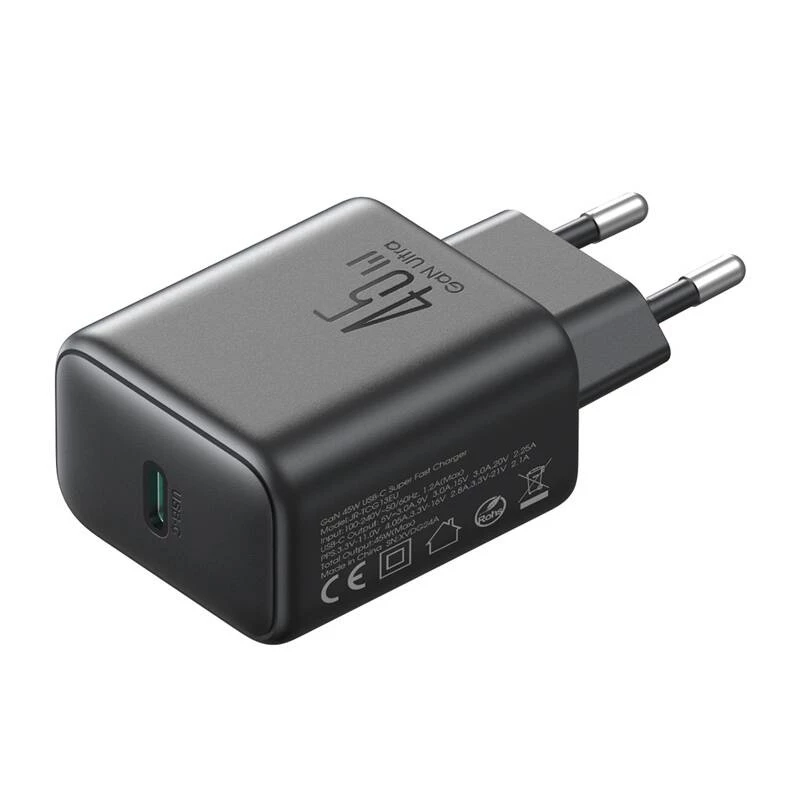 Joyroom JR-TCG13 45W GaN įkroviklis juodas (EU kištukas)