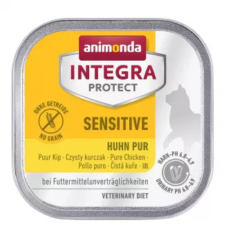 Šlapias kačių ėdalas Animonda Integra Protect Sensitive Pure Chicken 100 g, be grūdų, be glitimo, suaugusioms katėms, alergijų palaikymui