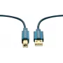 ClickTronic 1,8 m USB 2.0 A/B laidas mėlynas (70096)