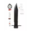 Išgyvenimo peilis su fiksuotu ašmenimis Mil-Tec Special Forces 15368000 — nerūdijantis plienas, full tang, 310 mm ilgio, 185 mm ašmenys, juodas