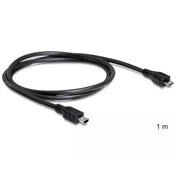 USB laidas DeLOCK 83177 1 m Micro-USB B / Mini-USB B juodas